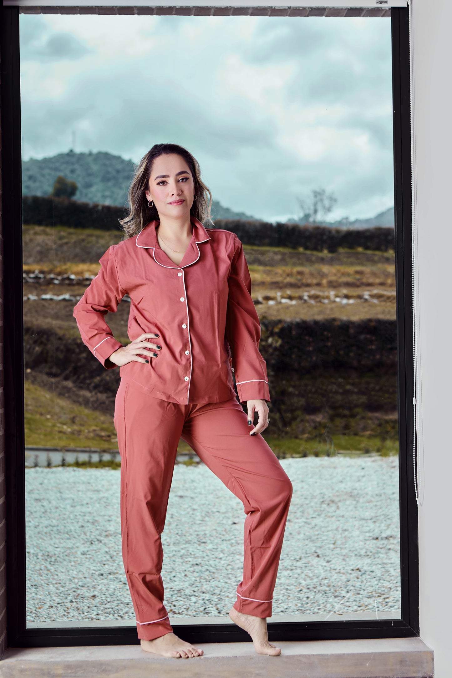 Pijama Clásica Pantalón Manga Larga