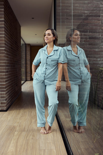 Pijama Pantalón Largo Manga Corta